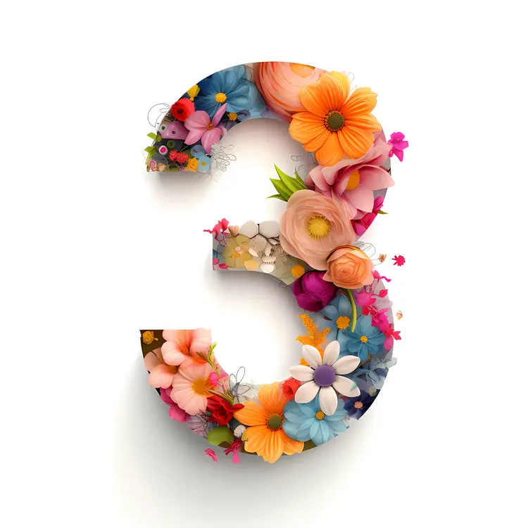 Colorful Floral Number 3