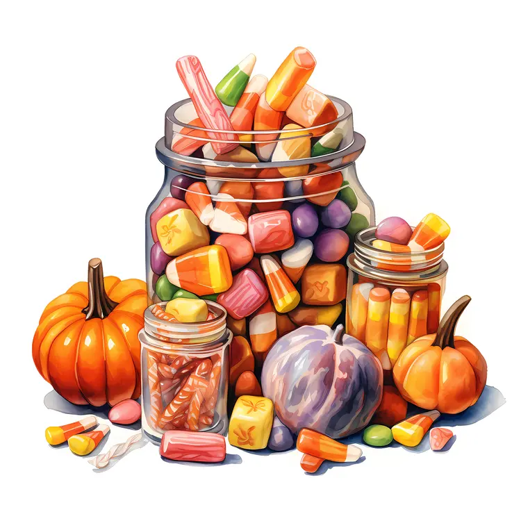 Assorted Candy Jars for Halloween