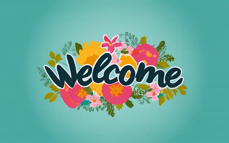 Colorful Floral Welcome Greeting