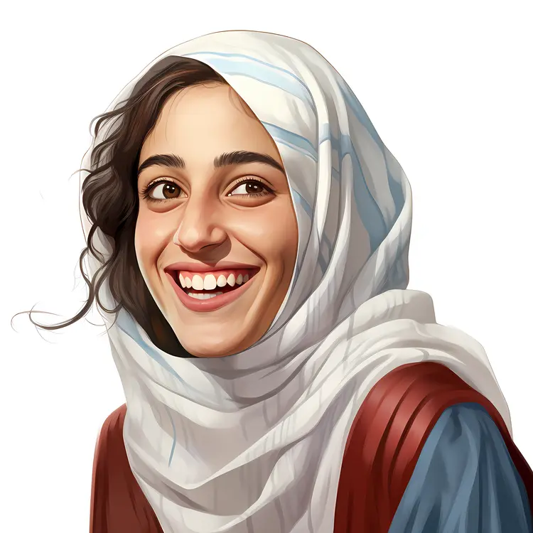 Smiling Woman in Hijab Portrait