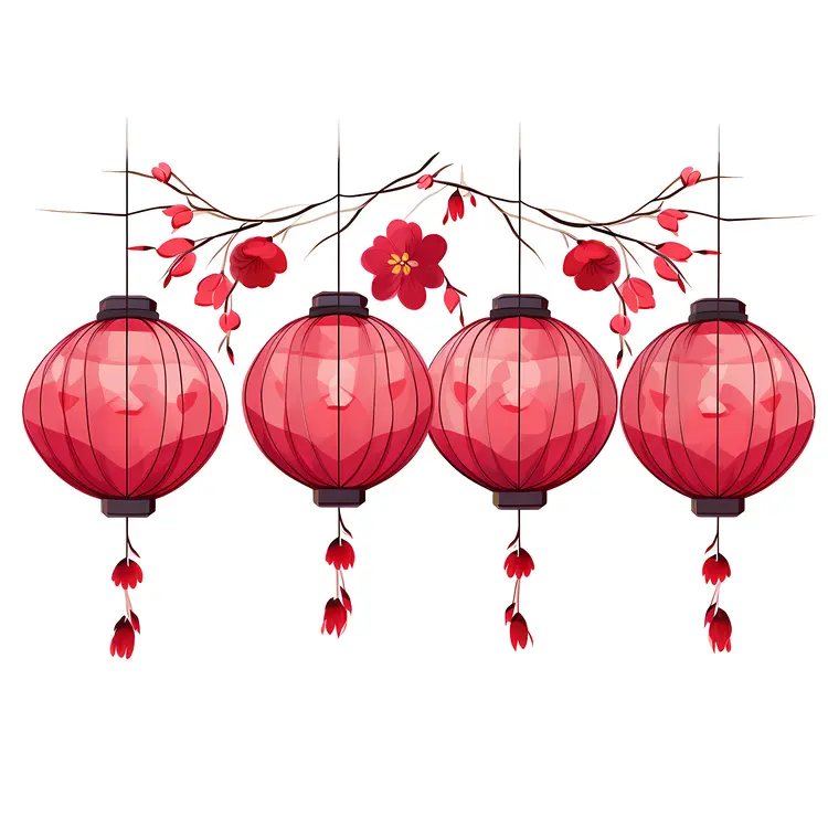 Beautiful Red Lanterns for Chinese New Year