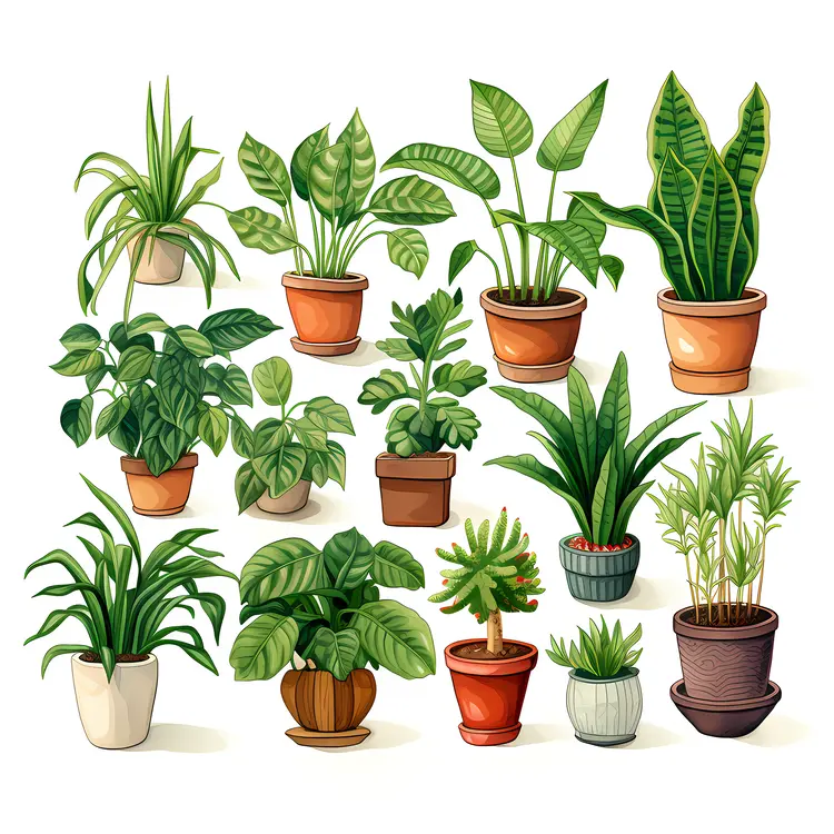 Collection of Potted Plants