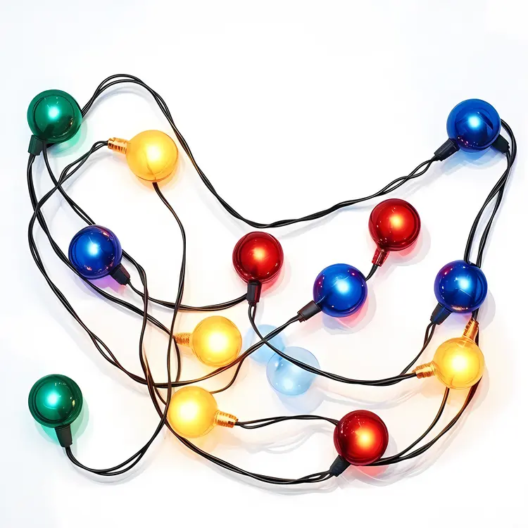 String of Colorful Round Lights