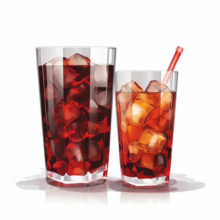 Refreshing Iced Drink Illustration