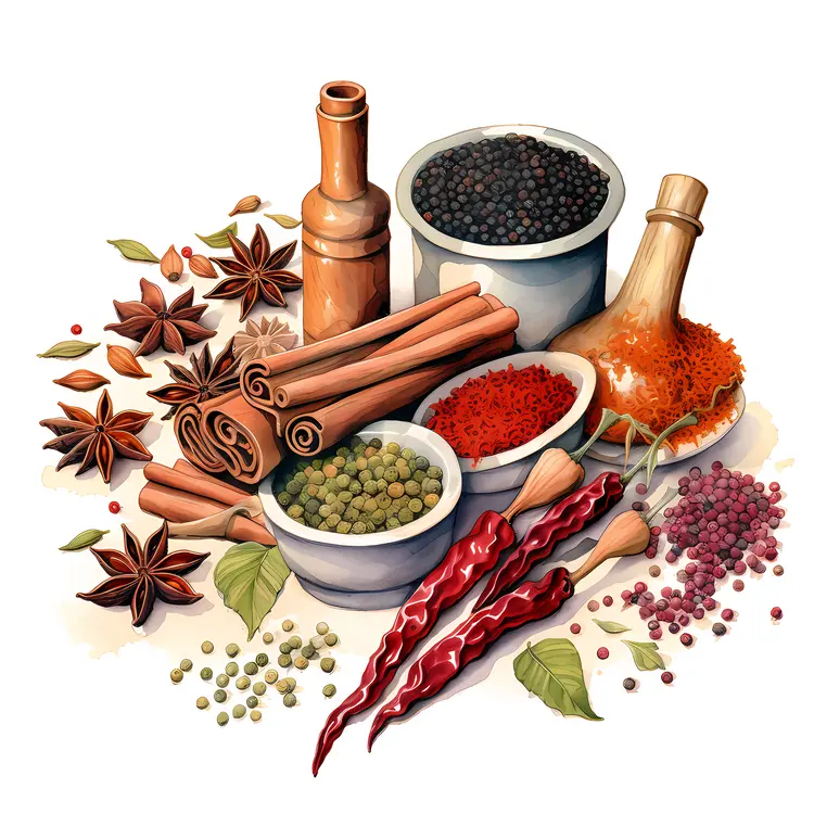 Variety of Spices and Seasonings