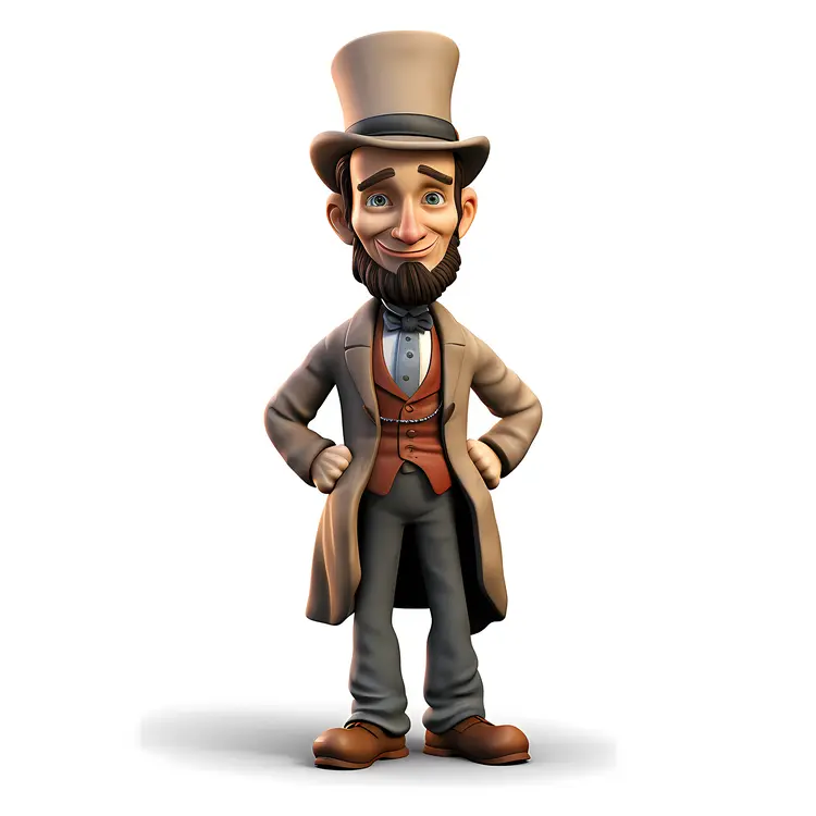 Cartoon Character with Top Hat
