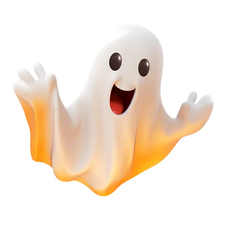 Happy Cartoon Ghost