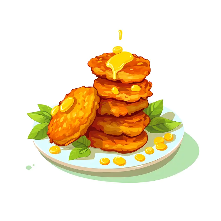 Delicious Pancakes with Honey