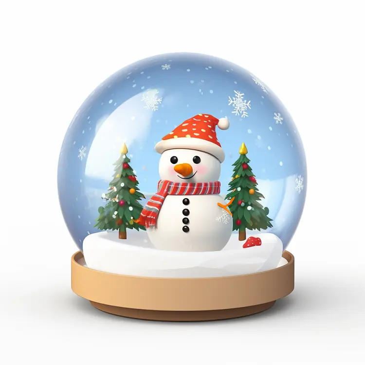 Snowman in Snow Globe for Christmas Decoration