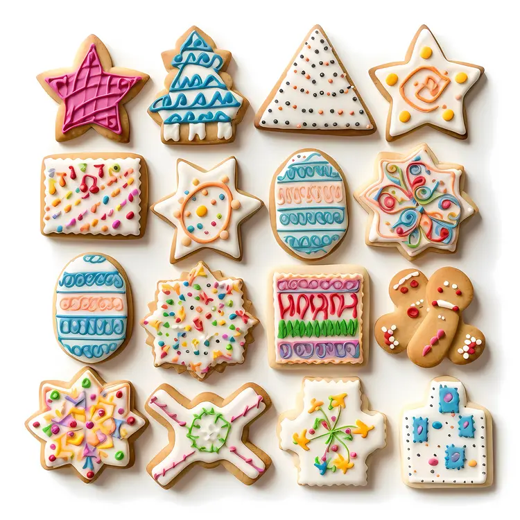 Colorful Decorative Holiday Cookies