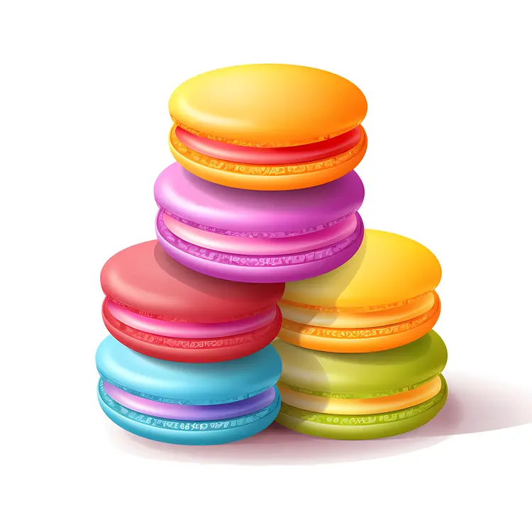 Colorful Macarons Pile