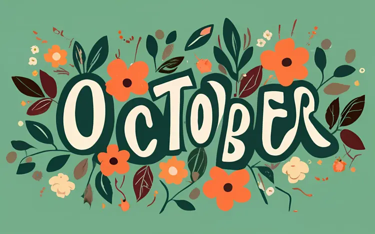October with Autumn Flowers
