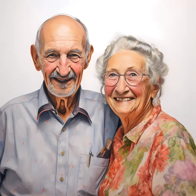 Happy Elderly Couple Portrait