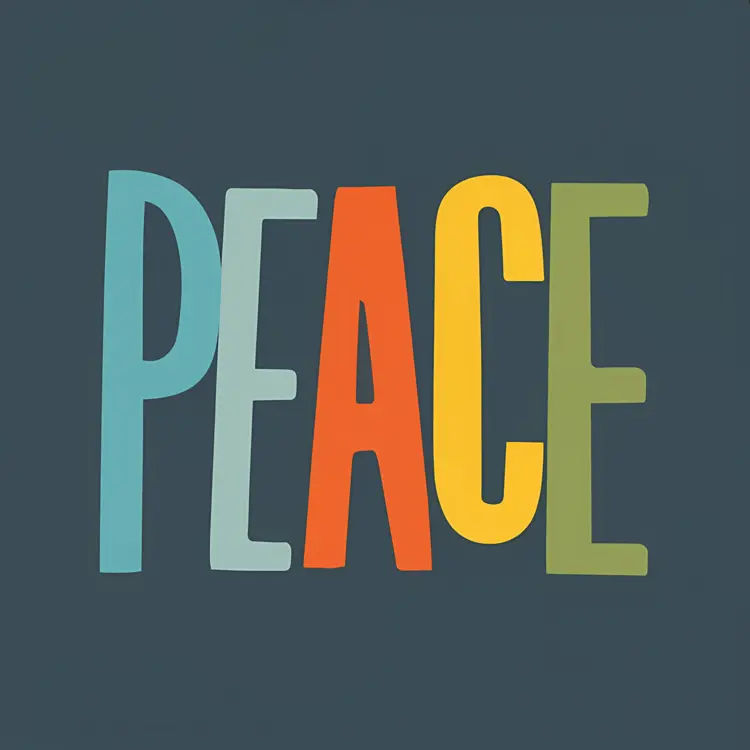 Colorful Peace Typography