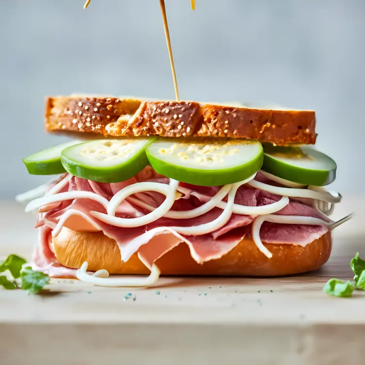 Ham Sandwich with Vegetables