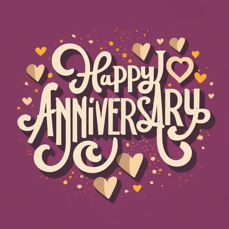 Happy Anniversary with Elegant Script