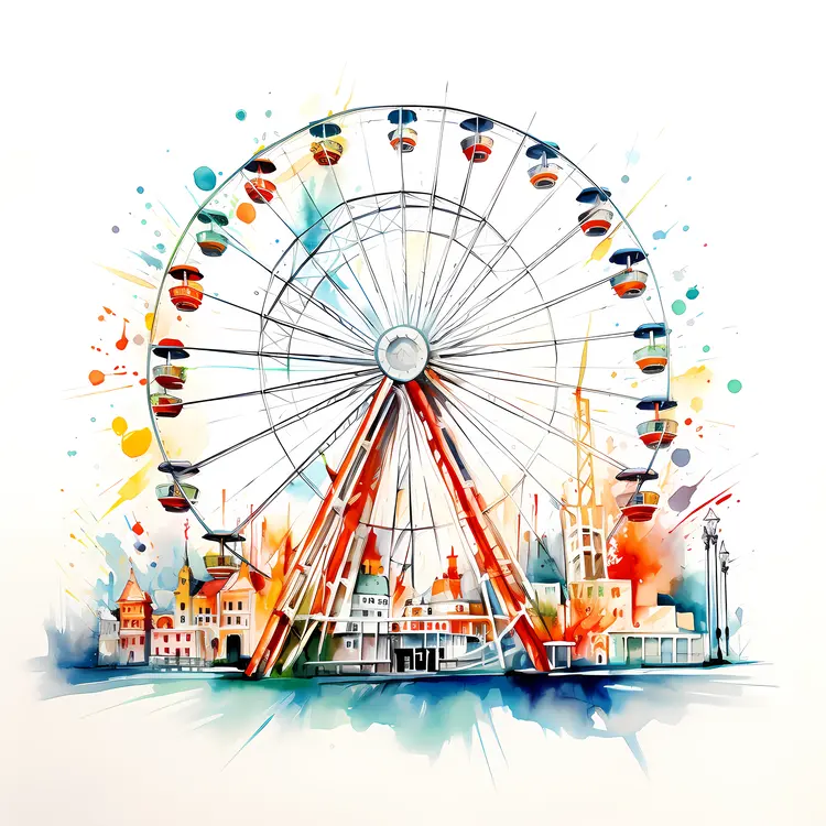 Ferris Wheel in the City