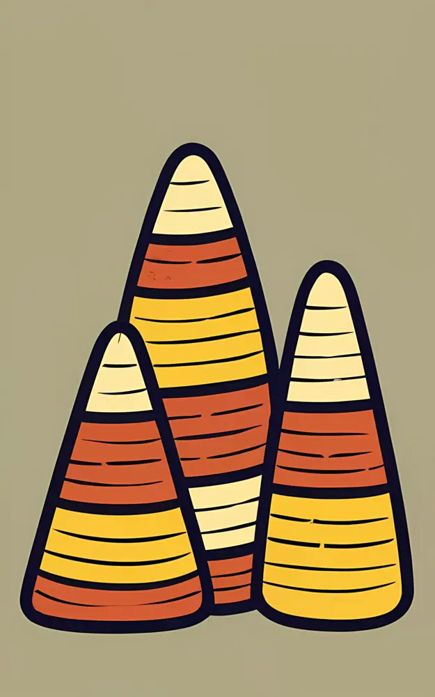 Striped Candy Corn for Halloween