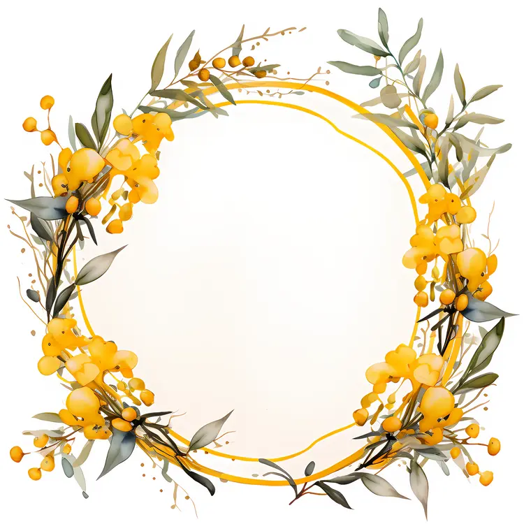 Yellow Flower Wreath Decoration