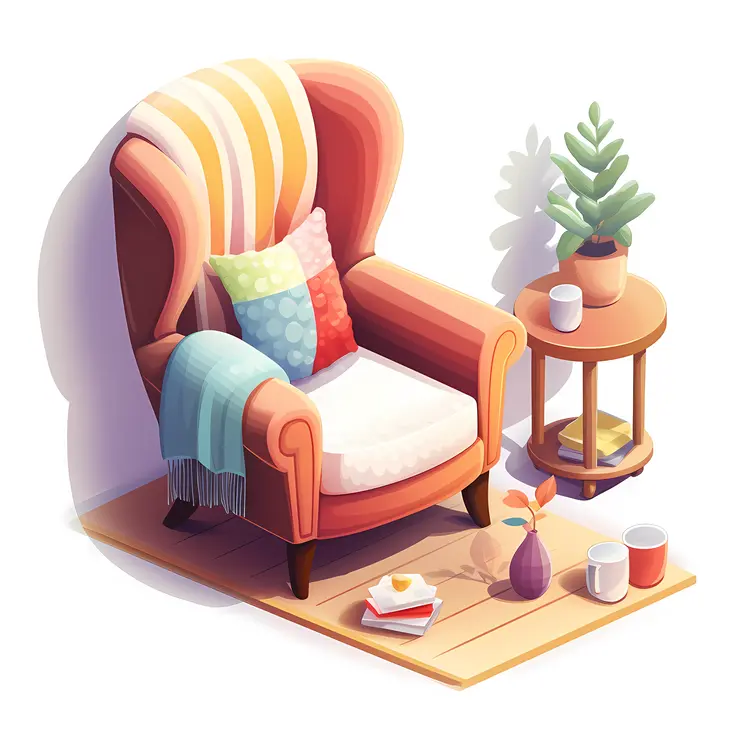 Cozy Armchair with Pillow