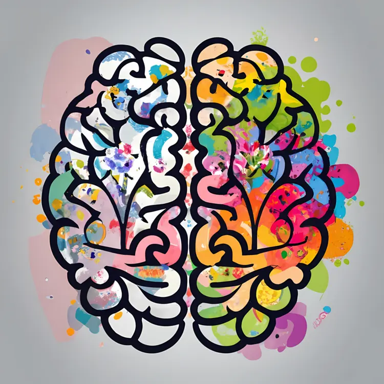 Floral Brain Illustration