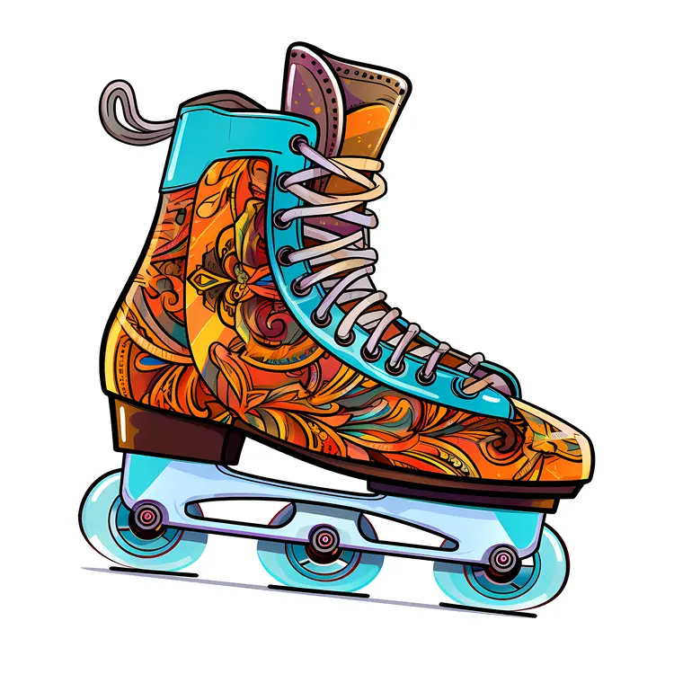 Vibrant Colorful Roller Skate