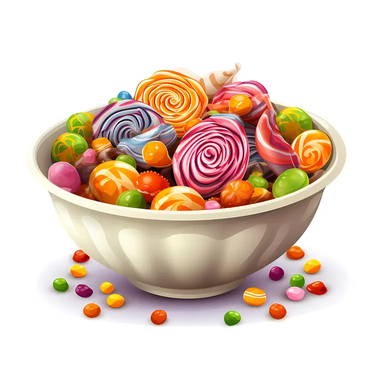 Colorful Assorted Candies in a Bowl