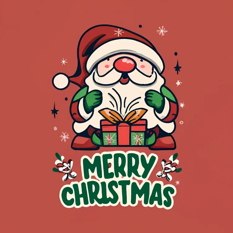 Santa Claus with Gift