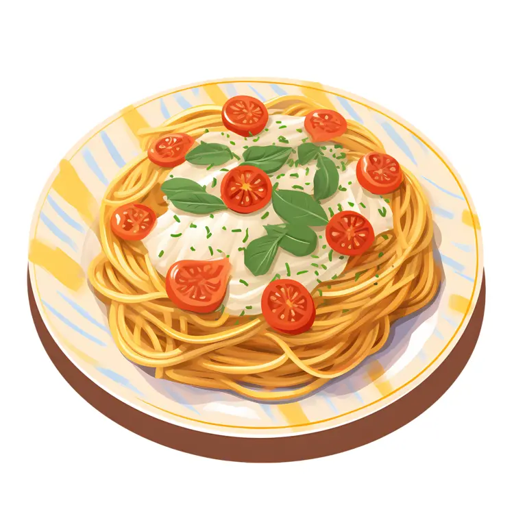 Spaghetti with Tomatoes and Basil