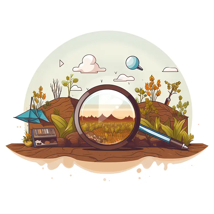 Magnifying Glass Exploring Nature