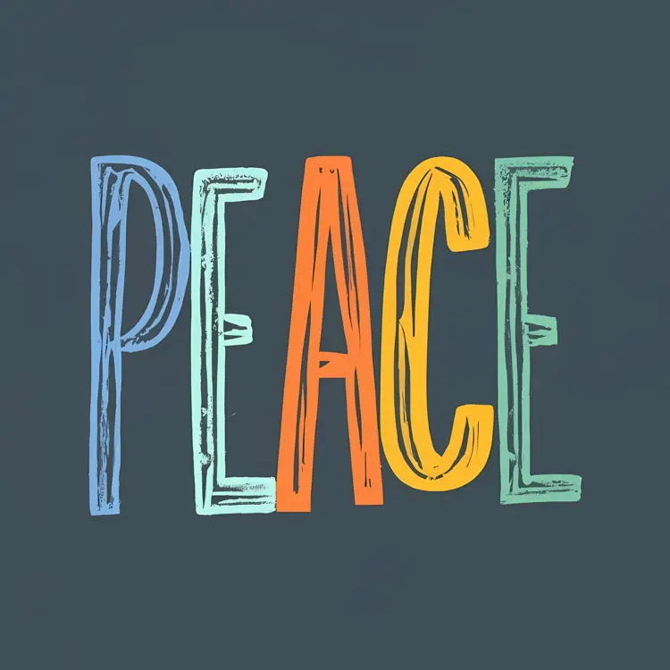 Artistic Peace Typography