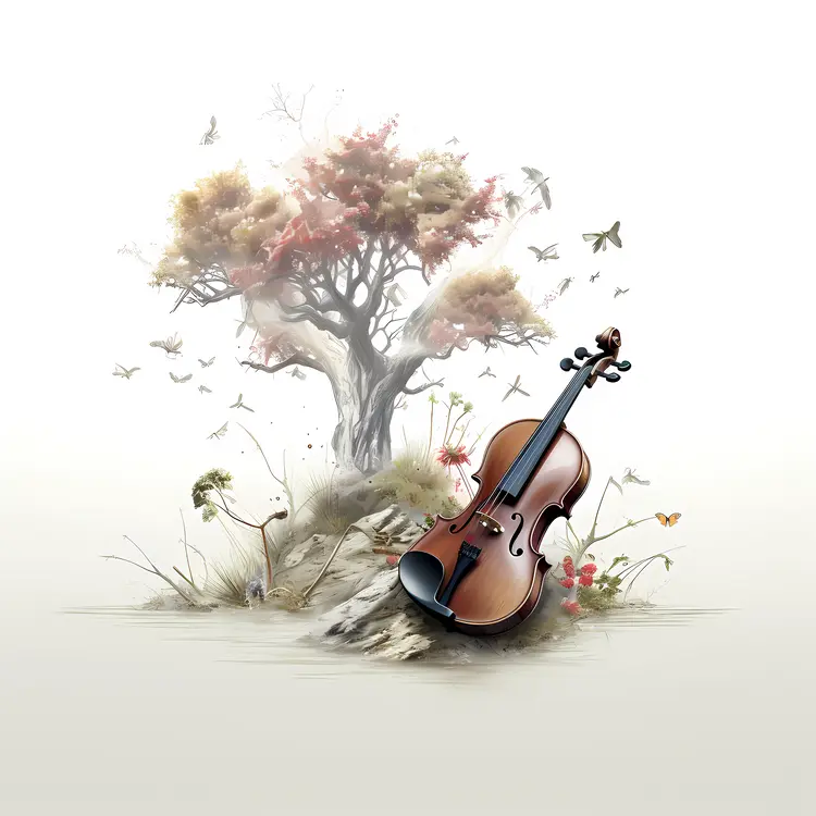 Violin with Tree