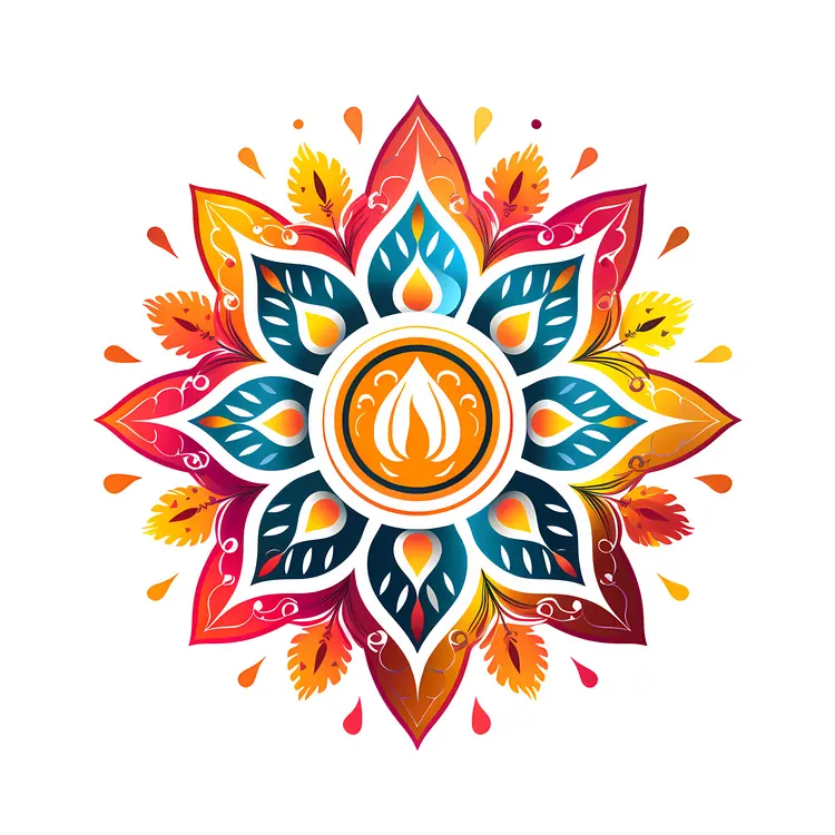 Colorful Floral Mandala