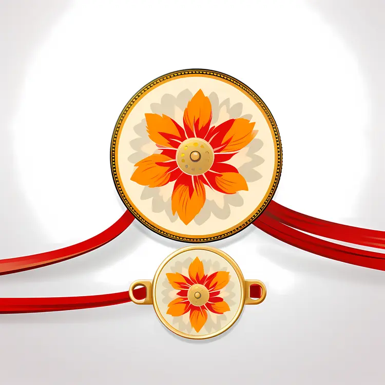 Beautiful Rakhi with Floral Design for Raksha Bandhan