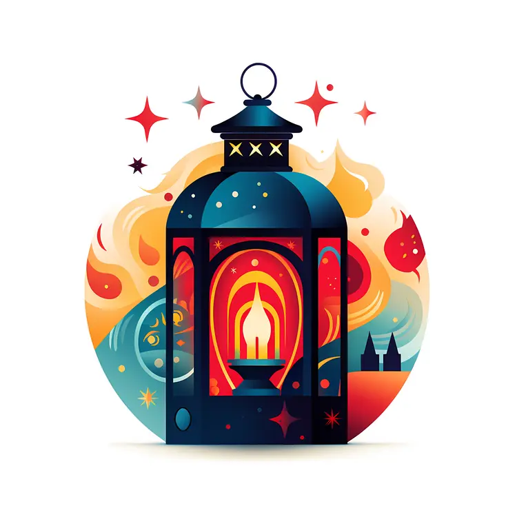 Colorful Lantern Illustration