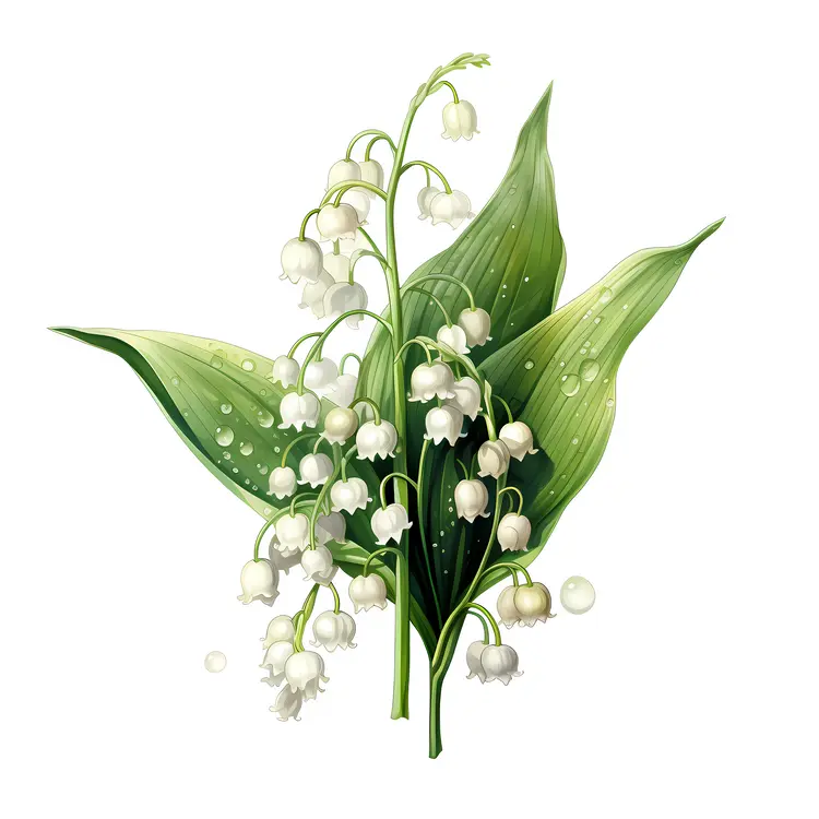 Lily of the Valley with Dew Drops