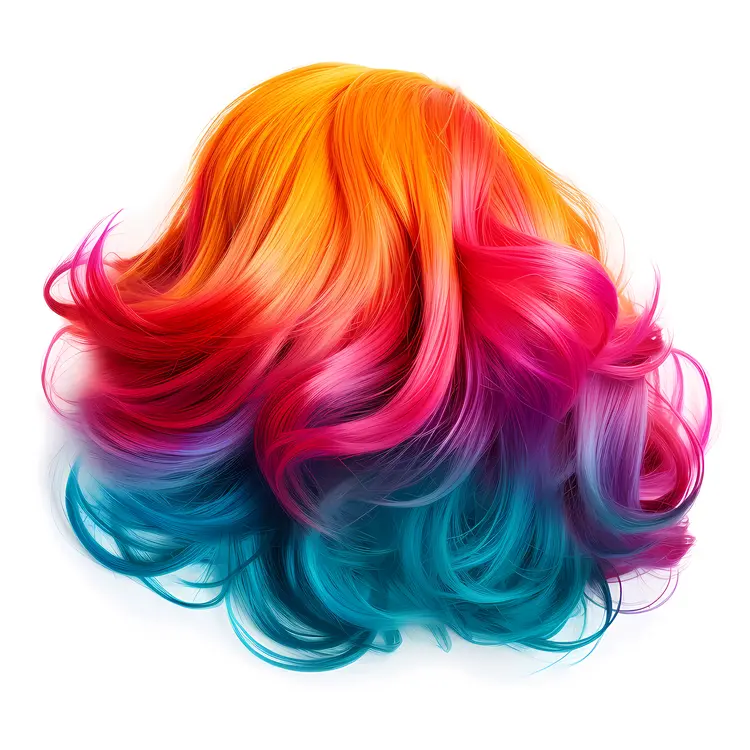 Curly Rainbow Hair