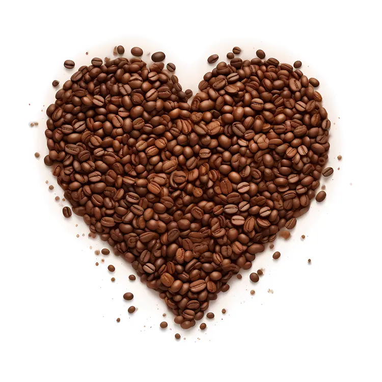 Heart Shape Coffee Beans for Coffee Lovers