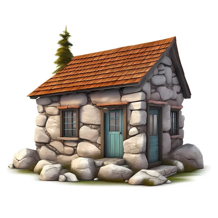Small cute doodle house
