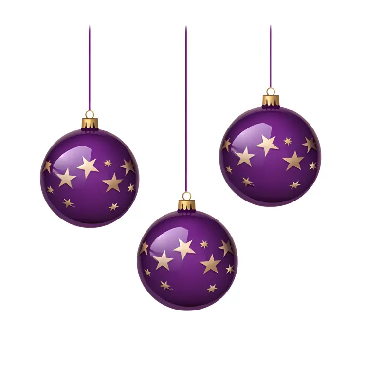 Purple Star Ornaments for Christmas