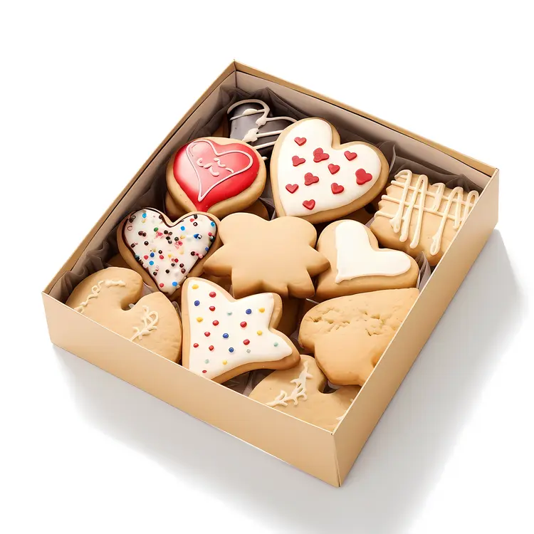 Assorted Decorated Cookies in a Box