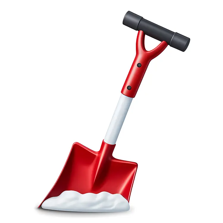 Red and White Snow Shovel