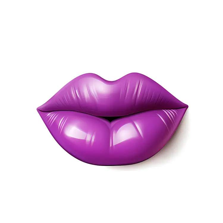 Glossy purple lips illustration