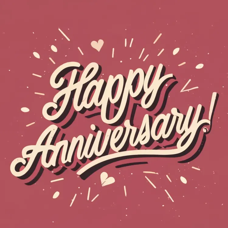 Stylish Happy Anniversary Text