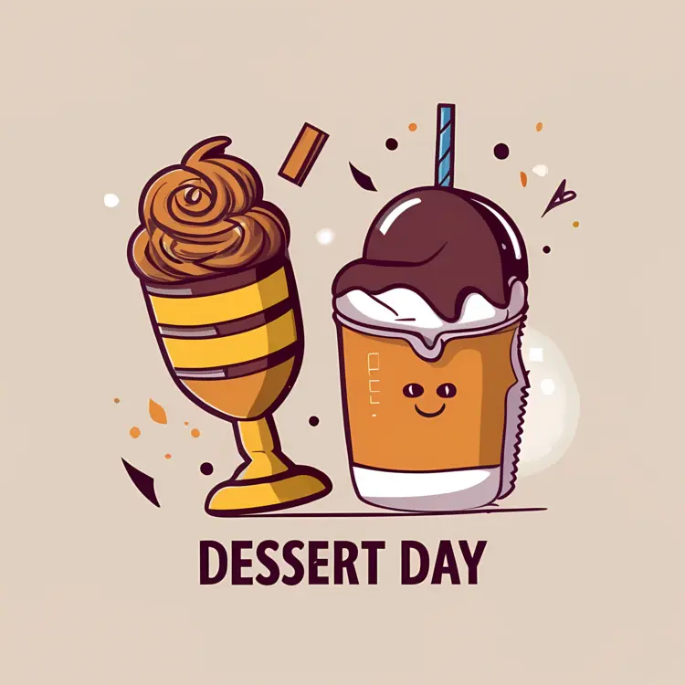 Happy Dessert Day Ice Cream and Chocolate