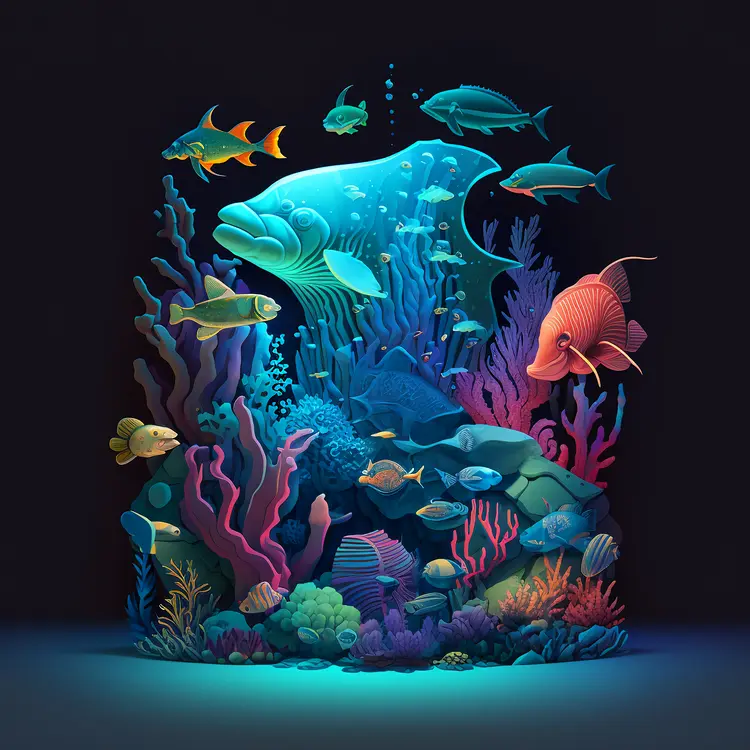 Colorful Fish in a Vibrant Coral Reef