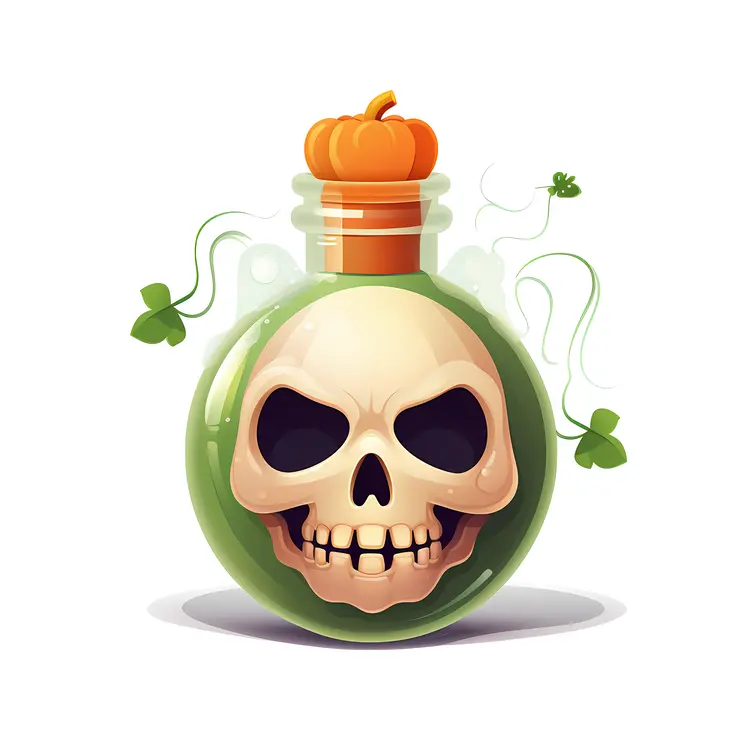 Spooky Skull Bottle for Halloween