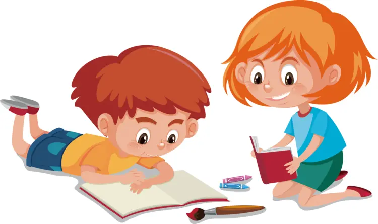 Children Reading Books