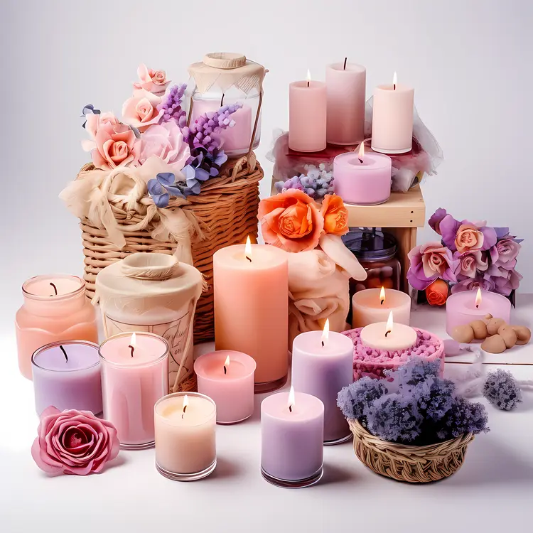 Candles and Flowers for Relaxation