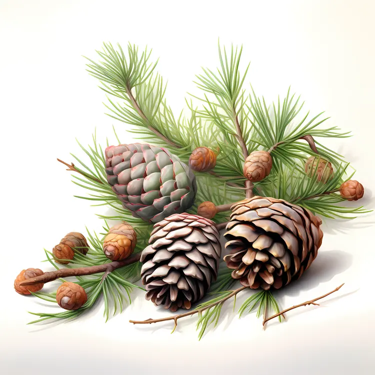 Pine Cones with Needles
